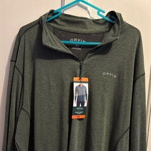 Orvis Dark Green Quarter-Zip Pullover | XXL | NWT